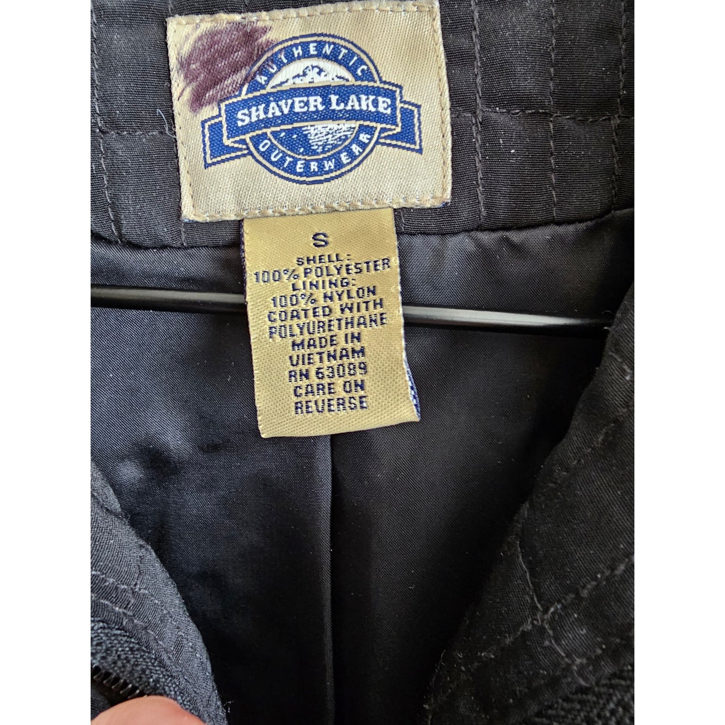 Vintage Shaver Lake Outerwear Womens Sz S Black Quilted Zip Up Jacket