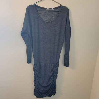 Athleta Vestido De Falda Tulipán Para Mujer Sz S Manga Larga Gris Oscuro Hasta La Rodilla