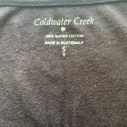 Coldwater Creek Womens Sz S 100% Supima Cotton Tank Top Solid Black