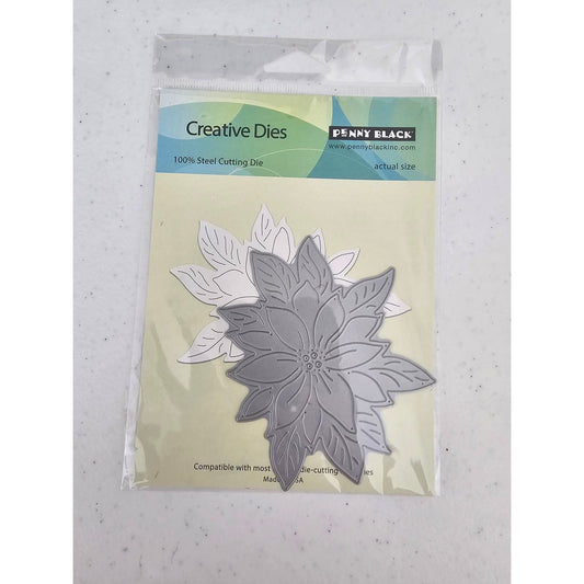 Penny Black Creative Dies Poinsettia Cut Out Steel Craft Die Christmas