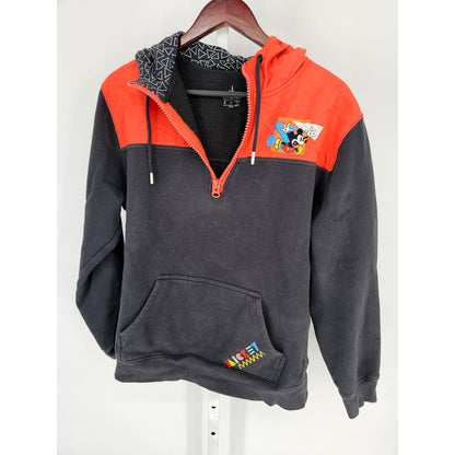 Vintage Y2K 2000s Womens Sz M Disney Parks Pullover 1/2 Zip Mickey Mouse Jacket