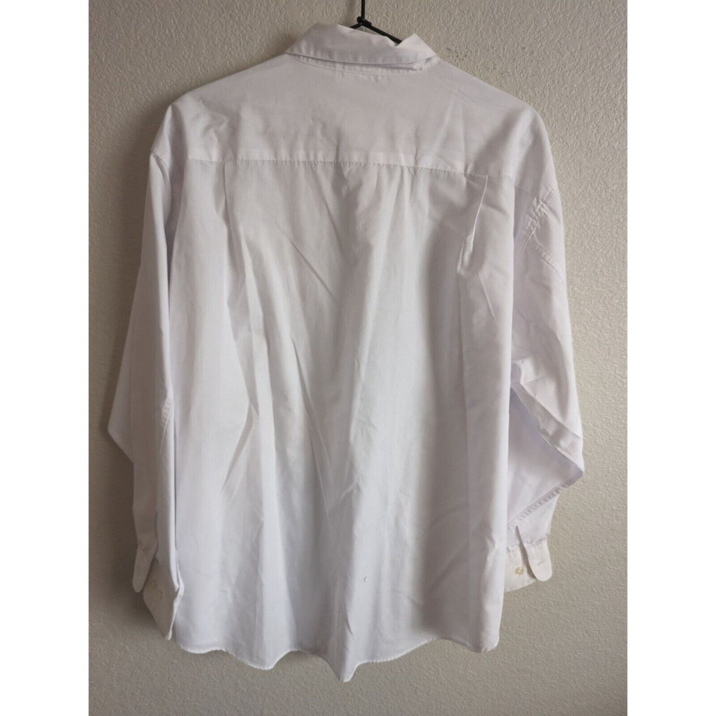 Jaclyn Smith Classics Womens Sz L Long Sleeve Button Up Shirt Solid White