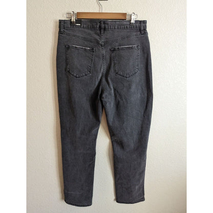 Fashion Nova Juniors Sz 13 Hometown Cutie Destroyed Mom Jeans Gray NEW