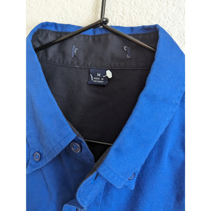 Mens Sz M National Infantry Museum & Soldier Center Blue Long Sleeve Button Down