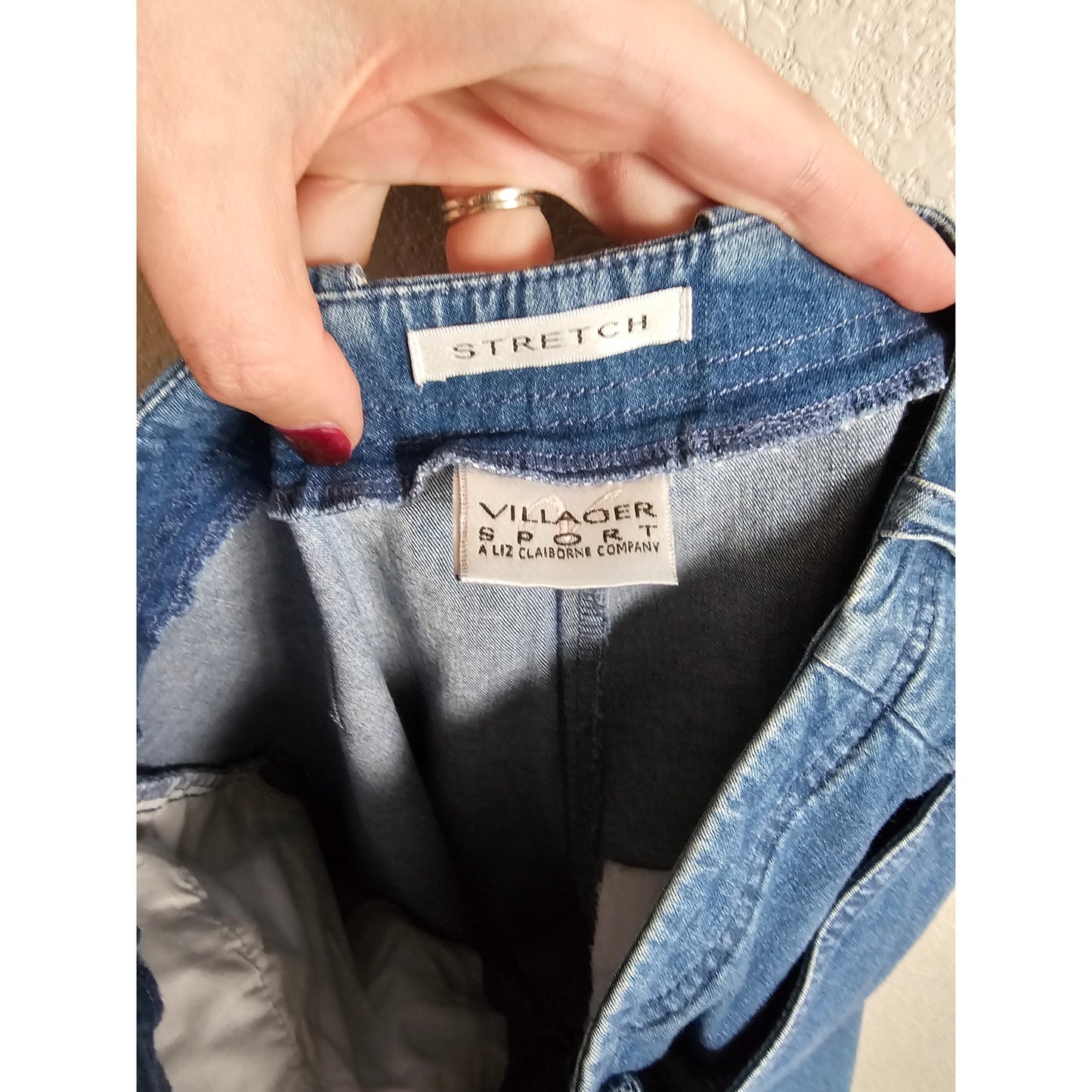 Villager sport Womens Sz 6 Cropped Blue Jeans Medium Wash Liz Claiborne