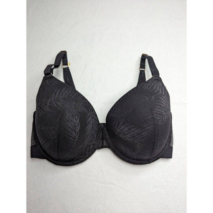 Lively Womens Sz 34DDD Black T Shirt Bra Mesh Sides