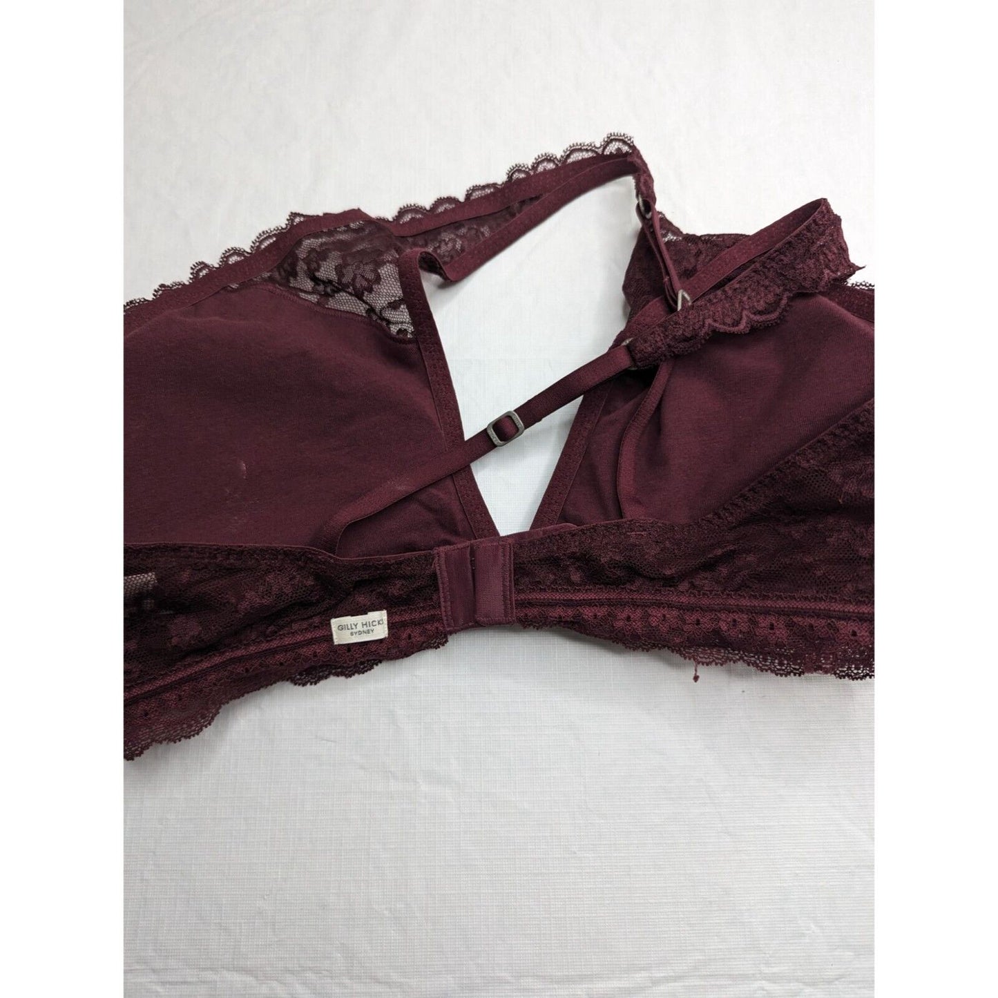 Gilly Hicks Sydney Sz L Lace Bralette Dark Purple