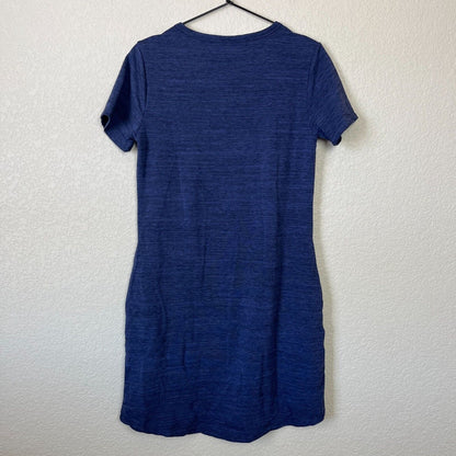 32 Degrees Cool Womens Sz S Short Sleeve Shirt Dress with Pockets Athletic Blue