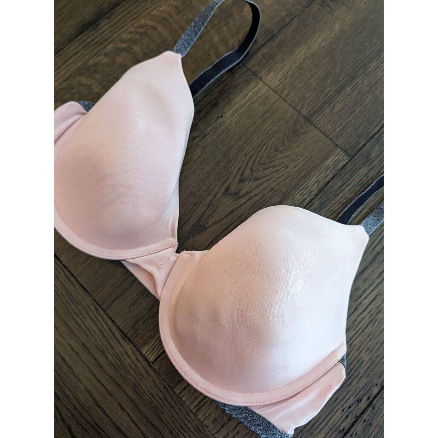 Victorias Secret Womens Sz 36C Uplift Semi Demi Bra Light Pink Gray