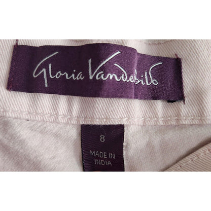 Gloria Vanderbilt Womens Sz 8 Light Pink Straight Leg Jeans