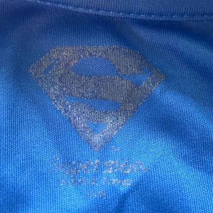 Superman Mens Sz M Athletic Fabrich Short Sleeve T Shirt Blue