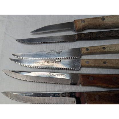 Lot of 15 Vintage Kitchen Knives Royal Saber Hollow Ground Regent Sherwood