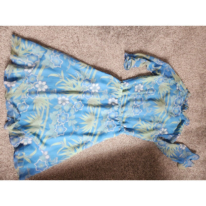 Notations Womens Sz S Skirt and Blouse Set Vintage 1990s Blue Floral