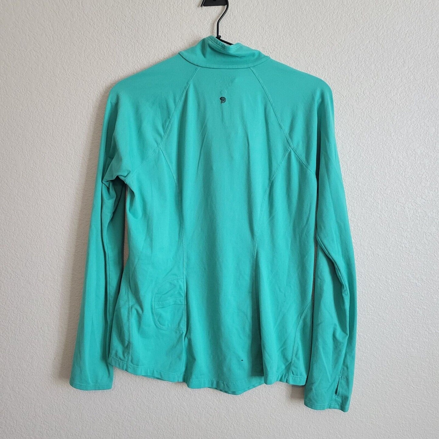 Mountain Hardwear Womens Sz M Pullover Compression Jacket Teal 1/4 Zip