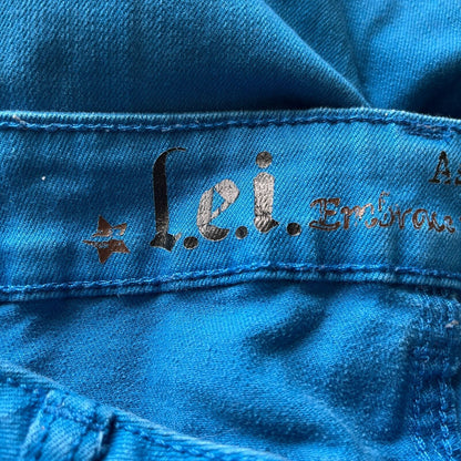 LEI Juniors Sz 9 Bright Blue Bootcut Jeans