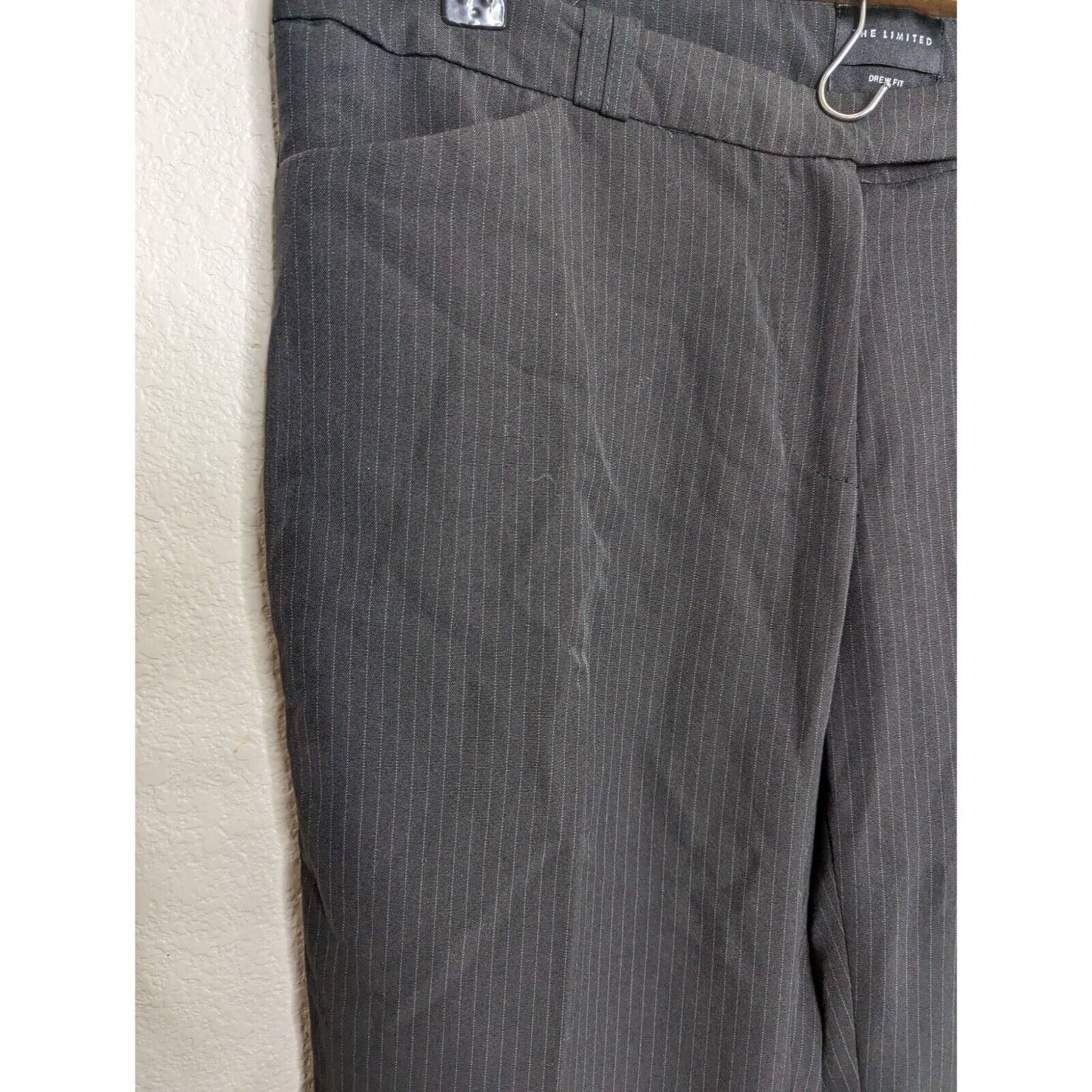 Vintage Y2K The Limited Womens Sz 12 Drew Fit Dress Pants Black Pinstripe