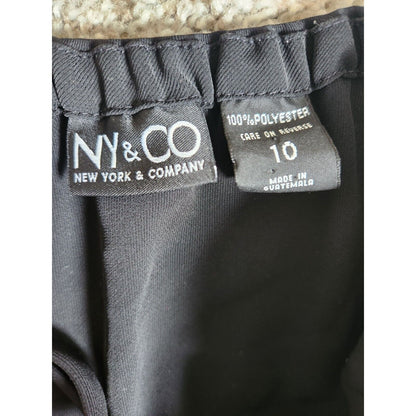 Vintage New York & company Womens Sz 10 Black Knee Length Skirt