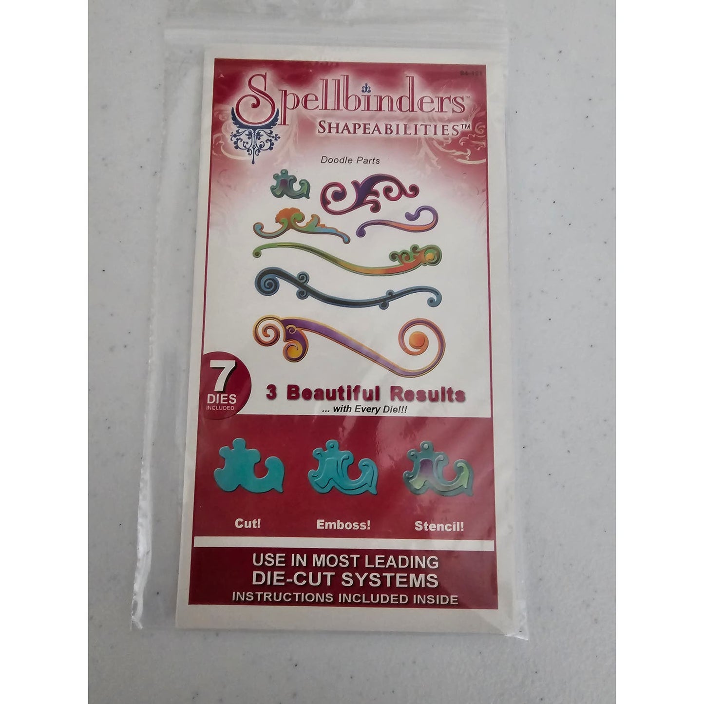 Spellbinders Shapeabilities Steel Craft Die Set Doodle Parts