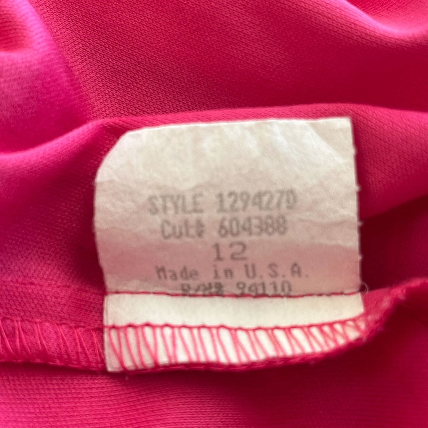 Vintage Believe Womens Sz 12 Pink Midi Dress Chiffon Striped Sleeveless