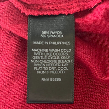 Express Womens Sz S Red Long Sleeve Dress Knit Front Y2K 2000s