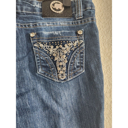 Blue Republic Womens Sz 5 Heavily Distressed Skinny Blue Jeans