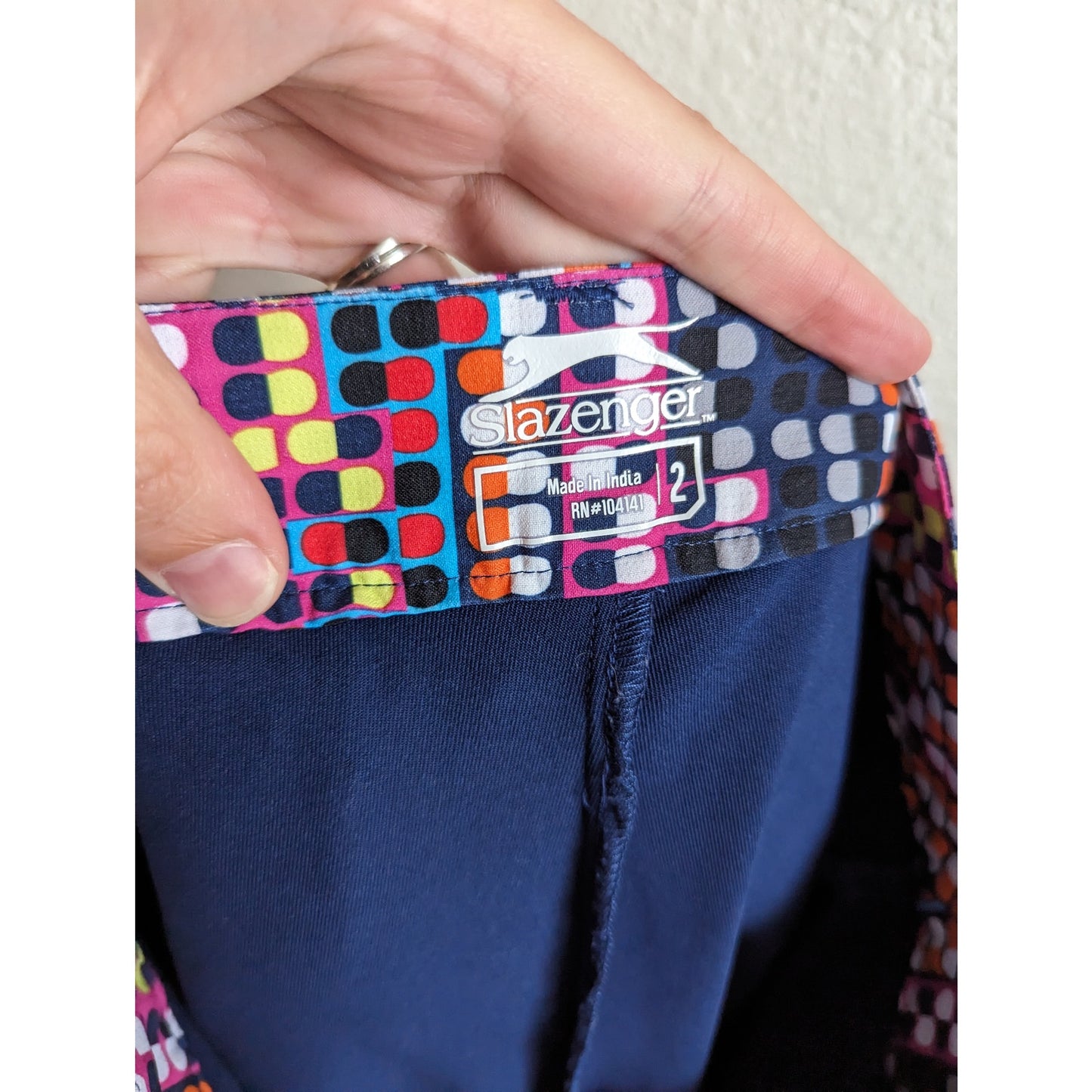 Slazenger Golf Womens Sz 2 Skirt Skort Athletic Colorful Polka Dot