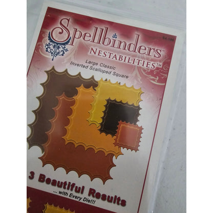 Spellbinders Nestabilities Craft Die Set Large Classic Inverted Scalloped Square