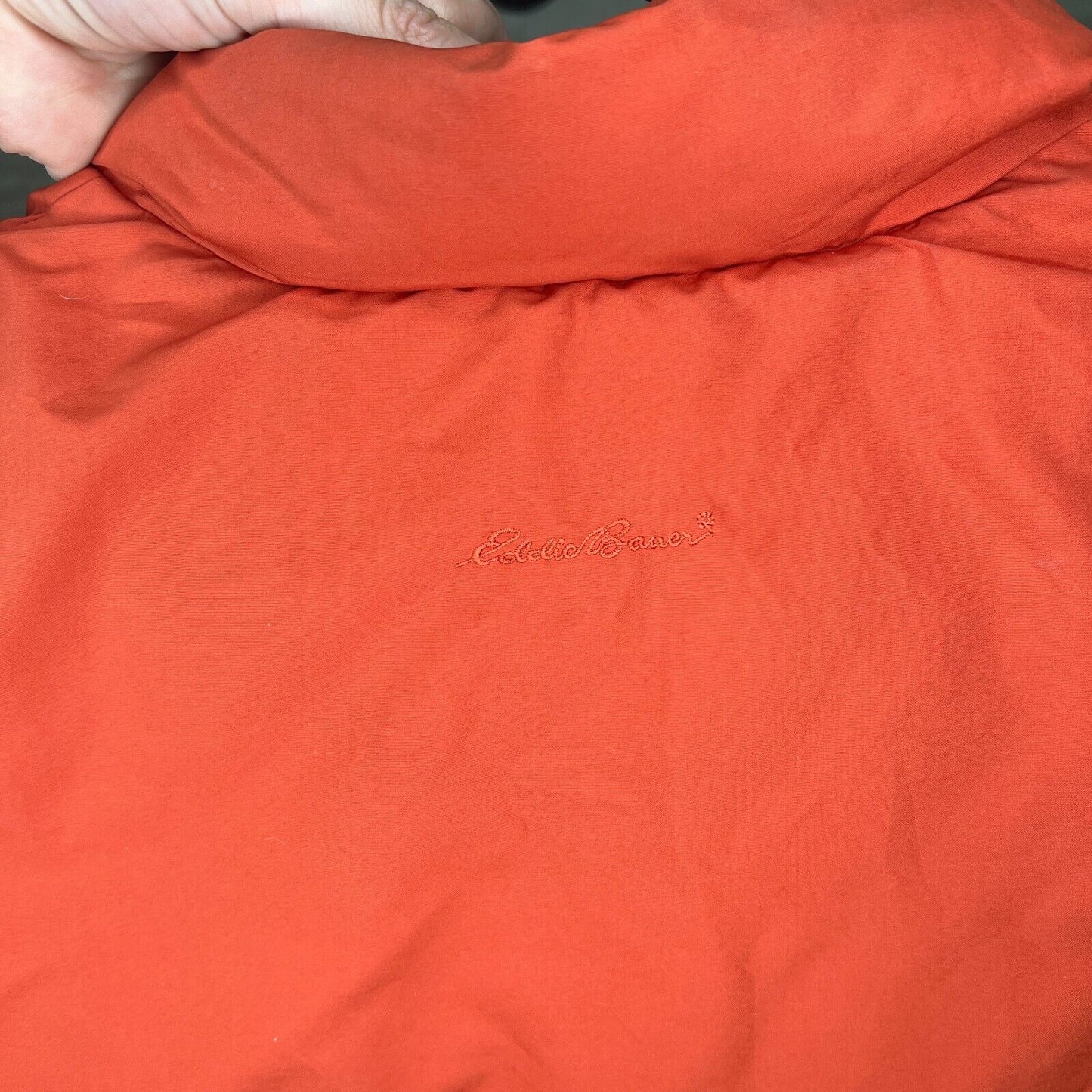 Eddie Bauer Goose Down Zip Puffer Vest Blue/Red Mens Size Medium Reversible