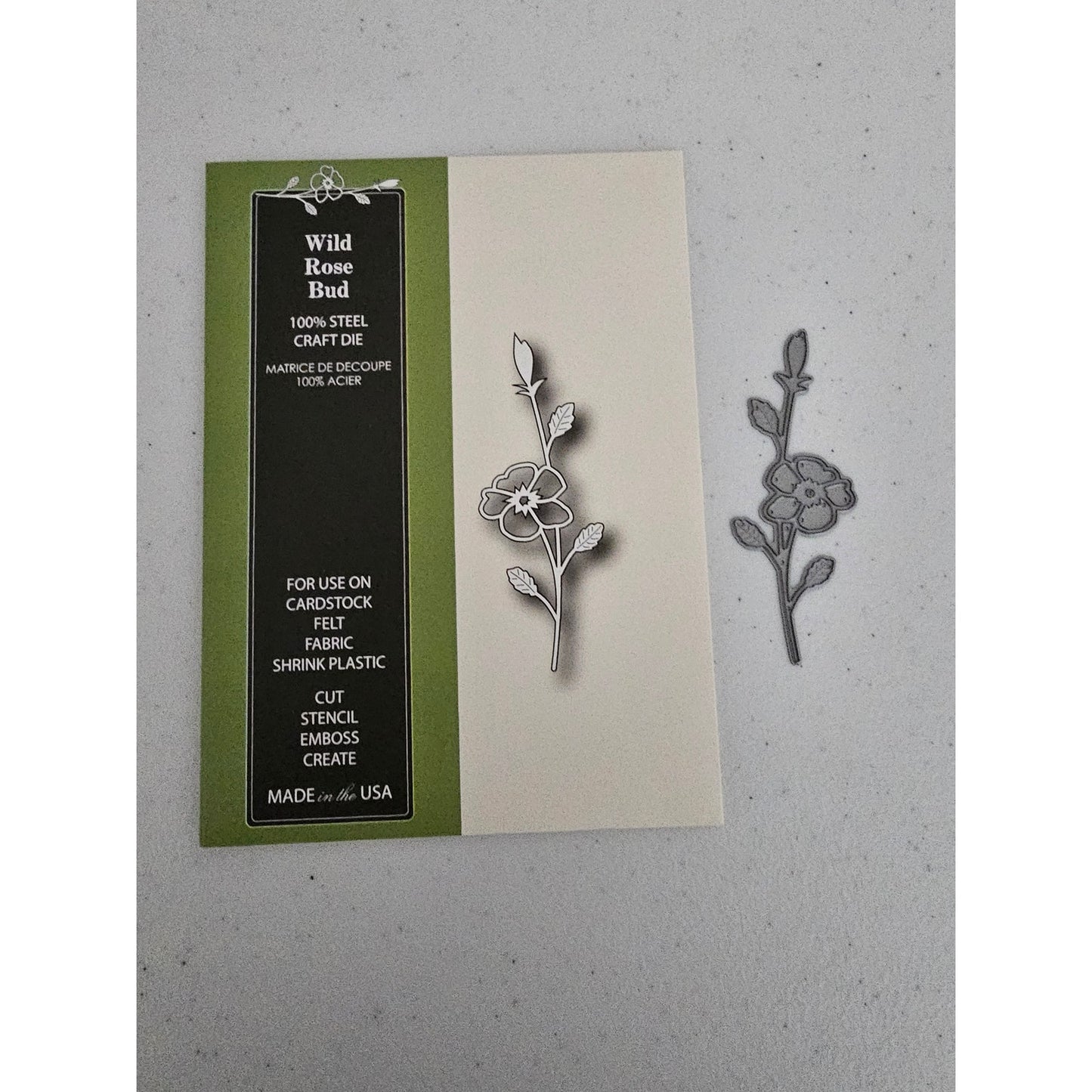 Poppy Stamps Steel Craft Die Wild Rose Bud Flower Style 1017