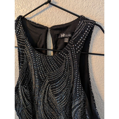 Vintage 1990s Jump Apparel Womens Sz 6 Black and Glitter Cocktail Dress