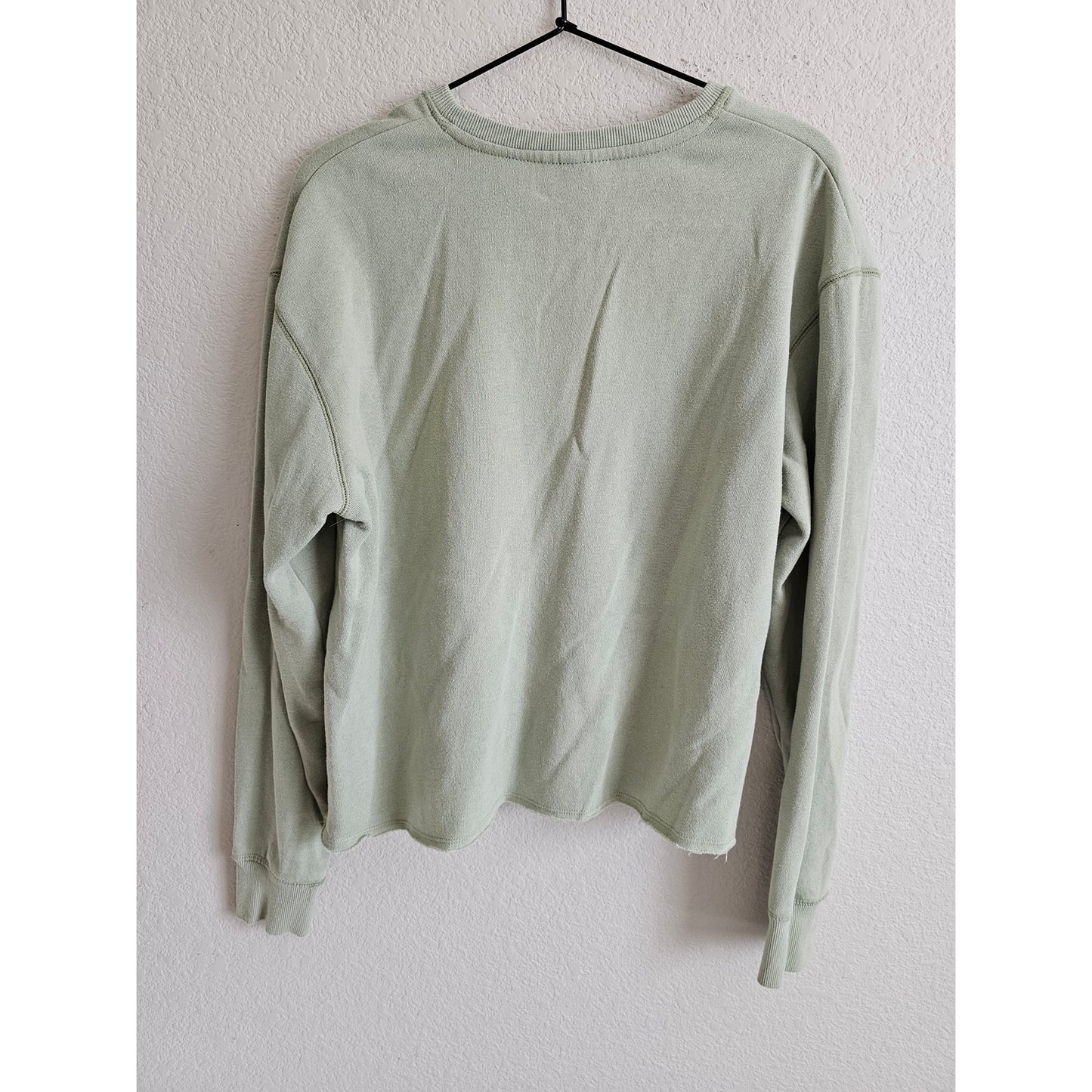 Universal Thread Womens Sz L Cropped Crewneck Sweatshirt Sage Green Ultra Soft