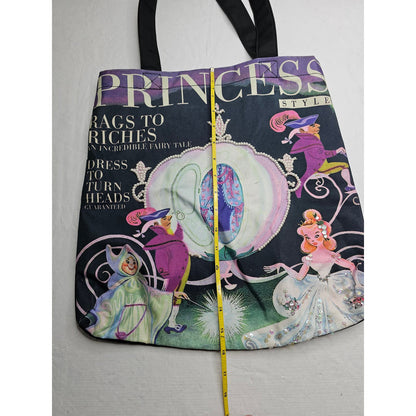 Vintage Y2K Disney Store Princess Embellished Tote Bag Cinderella Carriage