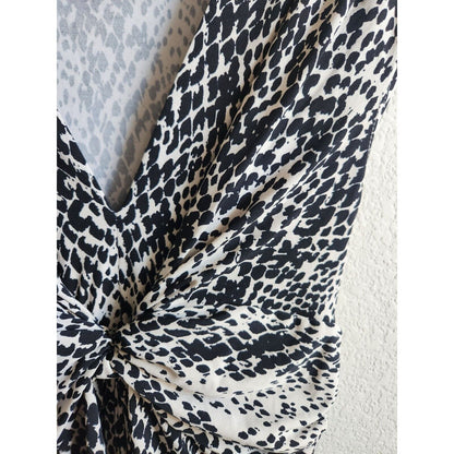 Eliza J Womens Sz 8P Petite Maxi Dress Snakeskin Animal Print Vintage