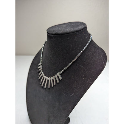 Vintage 1990s Silver Tone Statement Piece Necklace