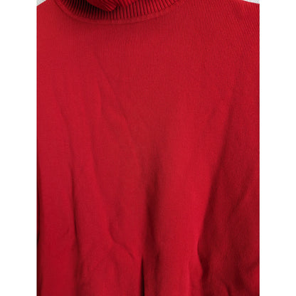 Vintage Venini Womens Sz XL Cherry Red Turtleneck Sweater