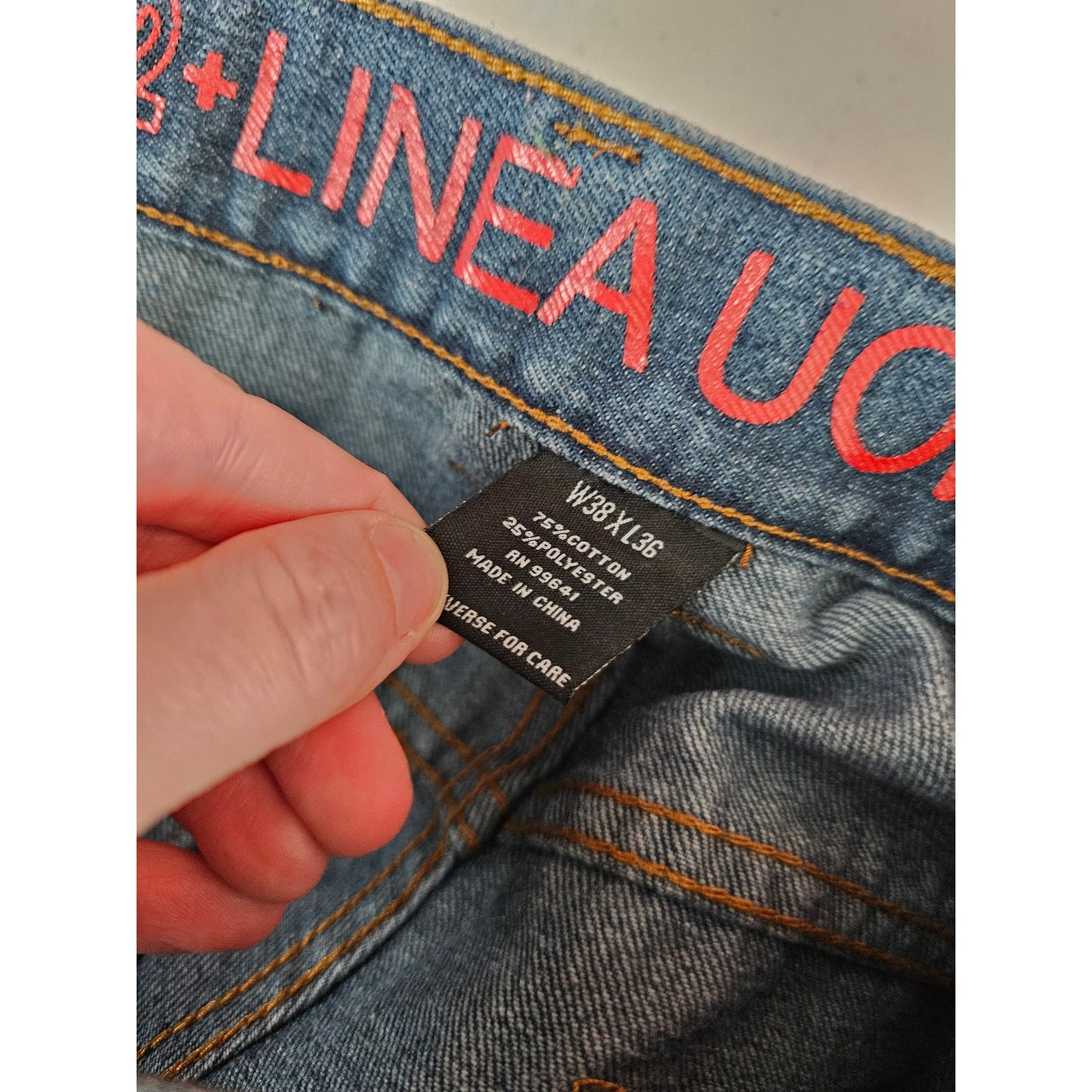 LINEA UOMO RELAXED STRAIGHT FIT Jean Pants For Men 38x36