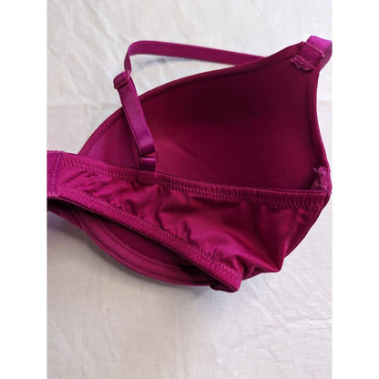 So Intimates Womens Sz 36C Padded Push Up Bra Dark Purple Pink