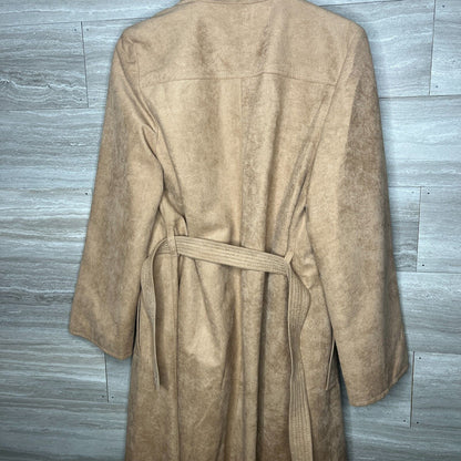Forecaster of Boston Vintage 1960s Womens Sz M Belted Midi Coat Beige Camel