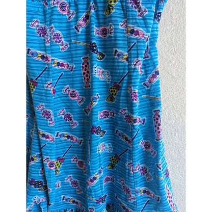 Victorias Secret Camisón Talla M Para Mujer Correa De Espagueti Con Estampado De Caramelo Azul