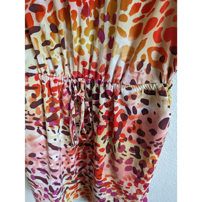 Guess Womens Sz XS Knee Length Sleeveless Dress w/ Pockets Red Pink Purple