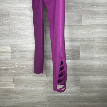 DSG Womens Sz S Athletic Yoga Pants Leggings Purple Strappy Ankle