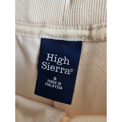 High Sierra Womens Sz S Pull On Wide Leg Cropped Track Pants Cream Ivory