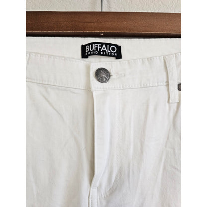 Buffalo David Bitton Jeans Womens 8 White Daily Mid Rise Skinny Ankle Preppy