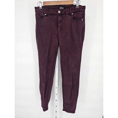 Buffalo David Bitton Womens Sz 10 (30) Merlot Purple Skinny Jeans Stretchy