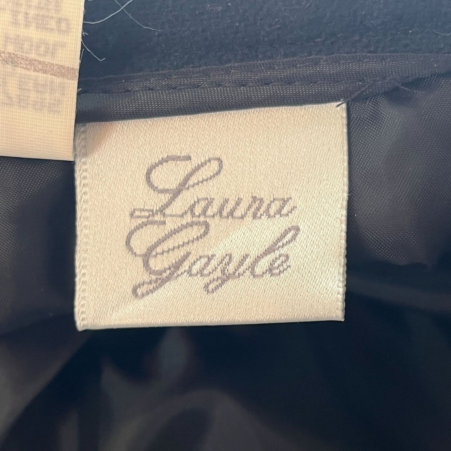 Vintage Laura Gayle Womens Sz 8 100% Wool Knee Length Pencil Skirt Black