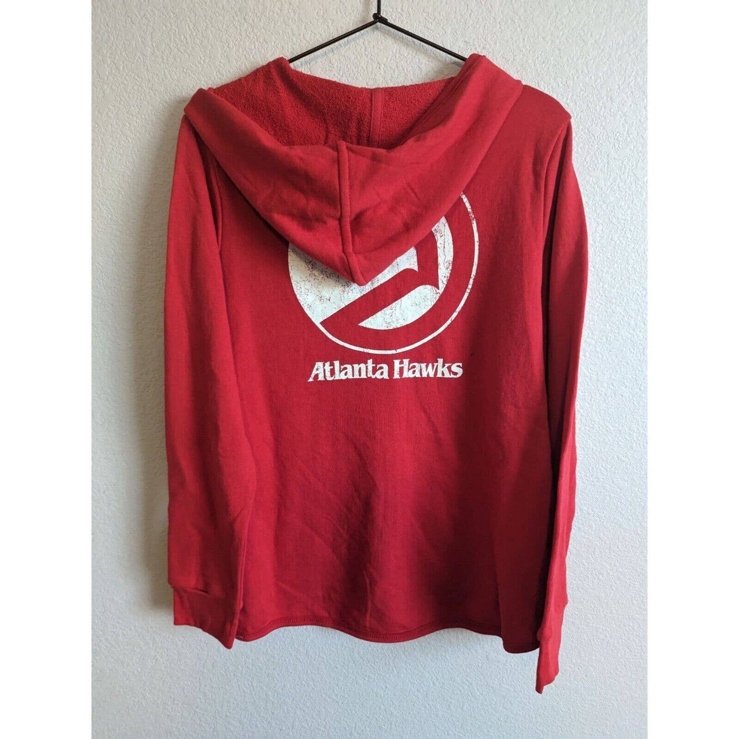 Touch by Alyssa Milano Womens Sz L Atlanta Hawks Hoodie Red NEW Hardwood Classic