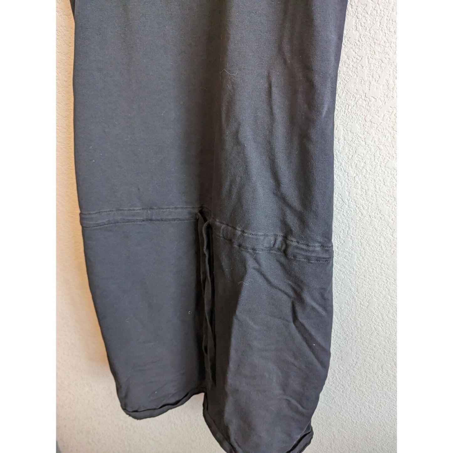 Dylan Womens Sz S Racerback Athletic Dress Drawstring Waist Knee Length Black