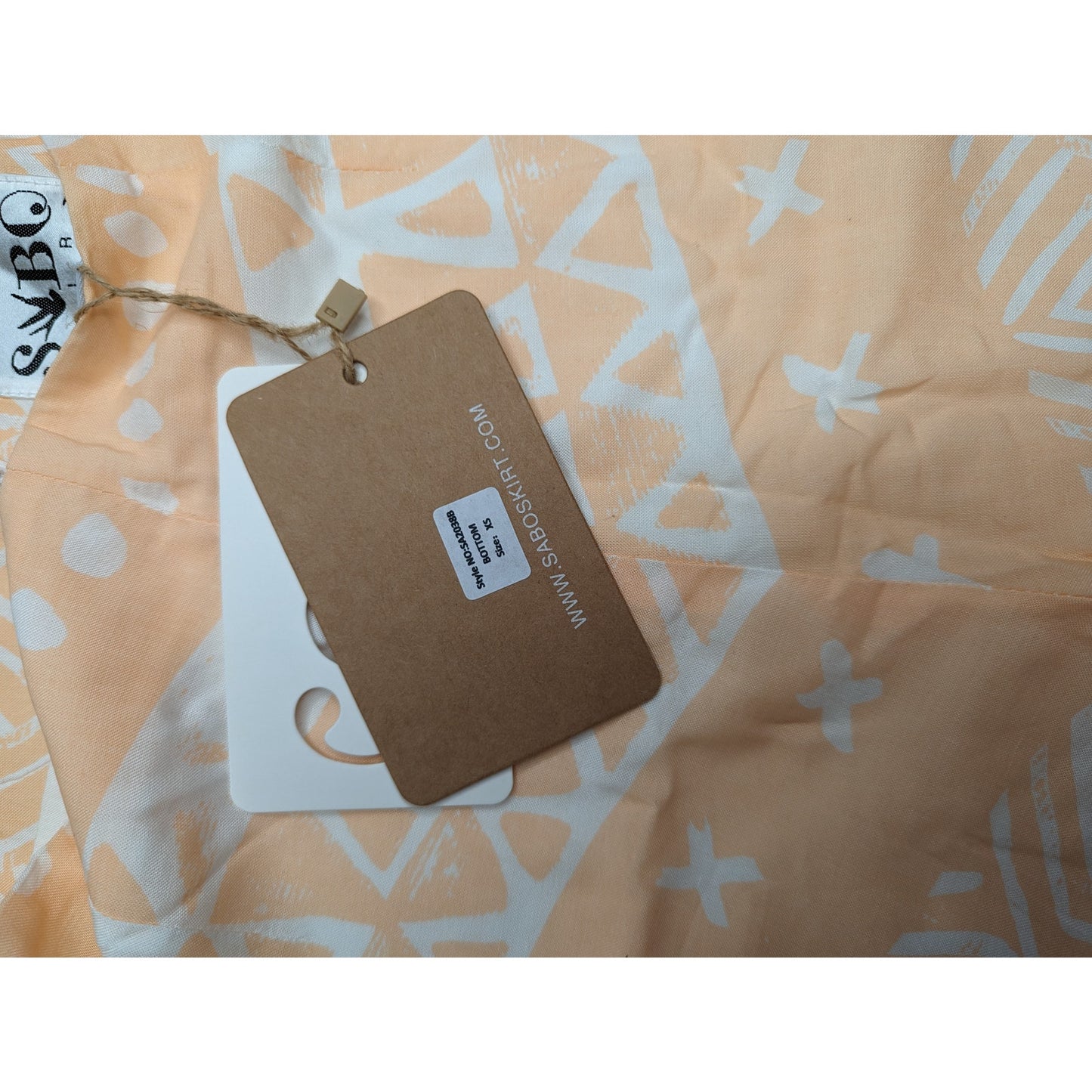 Subo Sobo Skirts Womens Sz XS Lightweight Beach Shorts Pastel Orange White NEW