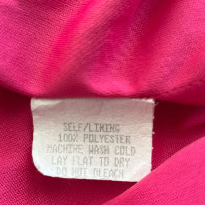 Vintage Believe Womens Sz 12 Pink Midi Dress Chiffon Striped Sleeveless