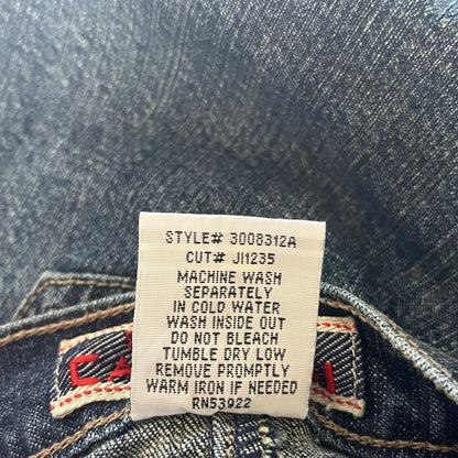 Vintage Cavaricci Juniors Sz 7 Mini Skirt Blue Jean Denim Y2K